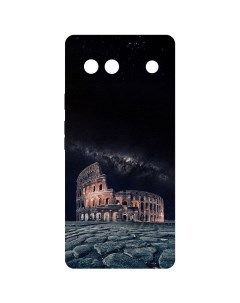 Чехол накладка Soft Case Италия Колизей для GOOGLE Pixel 6A черный Krutoff