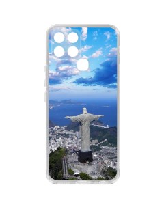 Чехол накладка Clear Case Бразилия Статуя Христа для INFINIX Smart 6 Krutoff