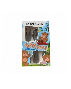 Набор детских столовых приборов happy bear 3пр Dmc001 Domenik