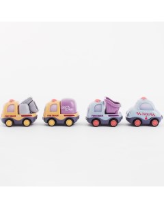 Набор игрушек 6 см 4 пр инерционный пластик Машинки спецтехники Kids cars Kuchenland