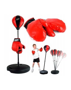Боксерский набор детский на стойке напольный боксёрская груша с перчатками Nobrand