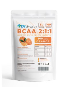 BCAA Dr Health порошок 500г Апельсиновый Dr.health