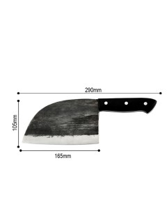 Нож кухонный толщина лезвия 5 мм черный Home