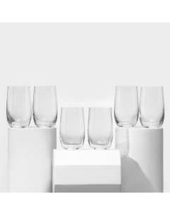 Набор стеклянных стаканов для воды Анжела 380 мл 6 шт Bohemia crystal