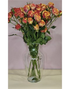 Стеклянная ваза Амфора Прозрачная 29 см 1 шт Aras flowers