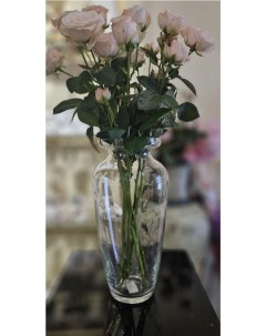 Красивая ваза для цветов 28 5 см Мальвина прозрачная 1 шт Aras flowers