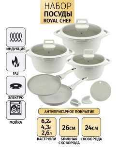Набор посуды Royal Chef 11 пред RC 1111CRE Royalty line