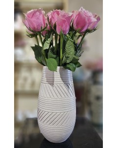 Красивая стильная ваза Капучино 25 см бежевый 1 шт Aras flowers