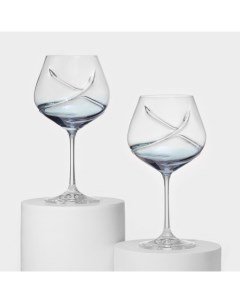 Набор стеклянных бокалов для вина Турбуленция 570 мл 2 шт Bohemia crystal
