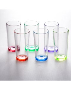 Стеклянны стаканы радуга высокие Опытный стекольный завод