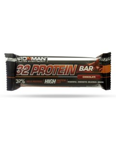 Батончик 32 Protein 50 г шоколад тёмная глазурь Ironman