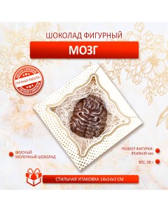 Шоколадная фигура Мозг молочный без добавок 98г Креативные подарки