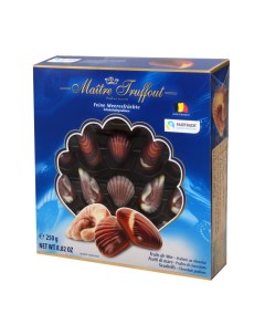 Шоколадные конфеты Морские ракушки с ореховой начинкой 250 г Maitre truffout
