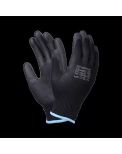 Перчатки нейлоновые с полиуретаном 10 пар размер 9 2101 черные Fort