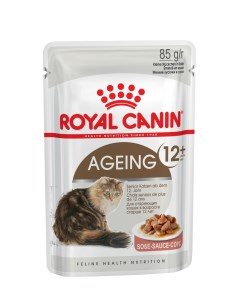 Влажный корм для кошек Ageing 12 старше 12 лет мясо в соусе 12шт по 85г Royal canin