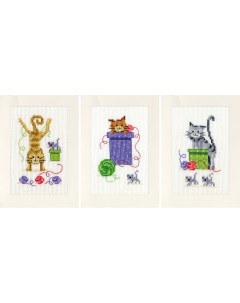 Набор для вышивания Игривые кошки Vervaco