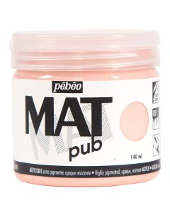 Краска акриловая экстра матовая Mat Pub 1 ярко розовый 140 мл Pebeo