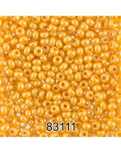 Бисер круглый 7 10 0 2 3 мм 500 г цвет 83111 темно желтый Preciosa