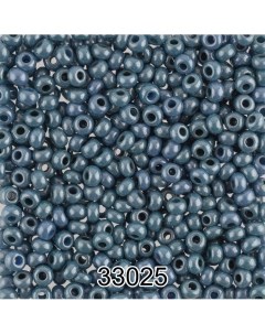 Бисер круглый 7 10 0 2 3 мм 500 г цвет 33025 грязно голубой Preciosa