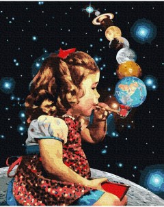 Картина по номерам Космические пузыри холст на подрамнике 40х50 см ZX24083 Вангогвомне