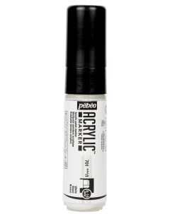 Маркер акриловый Acrylic Marker 5 15 мм перо плоское белый 201701 Pebeo