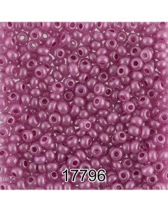 Бисер круглый 6 10 0 2 3 мм 500 г цвет 17796 розовый Preciosa