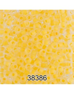Бисер круглый 5 10 0 2 3 мм 500 г цвет 38386 желтый матовый Preciosa