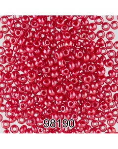 Бисер круглый 4 10 0 2 3 мм 500 г цвет 98190 красный Preciosa
