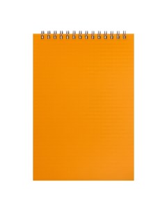 Блокнот а5 60 листов на гребне обложка пластик оранжевый Calligrata