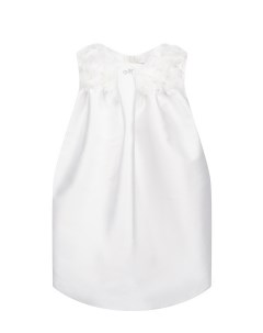 Белое платье с аппликацией Monnalisa