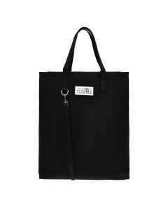 Сумка шоппер с логотипом черная Mm6 maison margiela