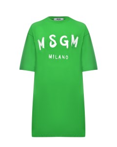 Платье футболка лого на груди Msgm