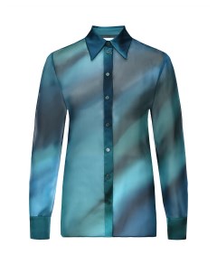Шелковая блузка с градиентным принтом Alberta ferretti