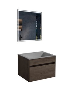 Мебель для ванной Chiara 60х48 R Oak серая раковина Vincea