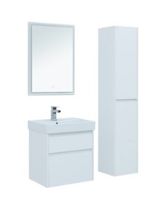 Мебель для ванной Nova Lite 60 два ящика белый глянец Aquanet
