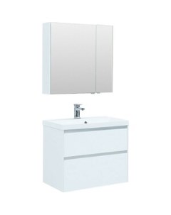 Мебель для ванной Гласс 80 белая Aquanet