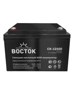 Батарея СК 12100 аккумуляторная 12В 100Ач 330 173 222 Vostok