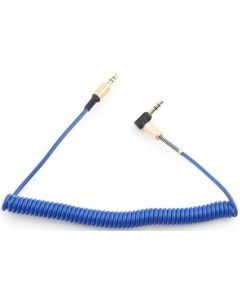 Кабель аудио угловой спиральный CCAB 02 35MMLC 1 8MU 3 5 джек M 3 5 джек M синий 1 8м блистер Cablexpert