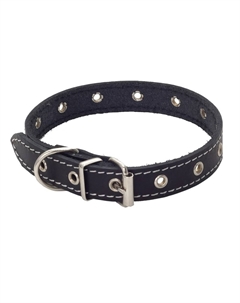 Ошейник для собак кожаный ширина 20мм безразмерный, макс. обхв. шеи 40см Каскад