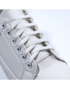 Шнурки для обуви пара плоские 7 мм 120 см цвет белый Nobrand
