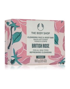 Нежное мыло для очищения лица и тела British Rose 100 0 The body shop