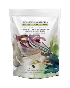 Соль для ванны с маслами сливы какаду и эвкалипта Australian Art Series 1000g Empire australia