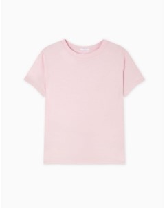 Светло розовая базовая футболка Straight из тонкого джерси Gloria jeans