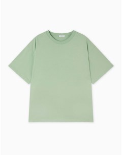 Светло зелёная базовая футболка superoversize из джерси Gloria jeans
