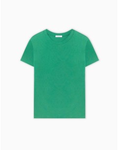 Зелёная базовая футболка Straight из тонкого джерси Gloria jeans