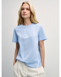 Базовая футболка из хлопка с принтом Zarina