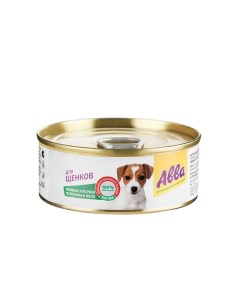 Влажный корм консервы для щенков с нежными кусочками телятины в желе 100 гр Avva