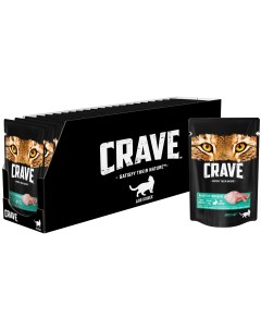 Пауч для взрослых кошек Кролик 70 г упаковка 30 шт Crave