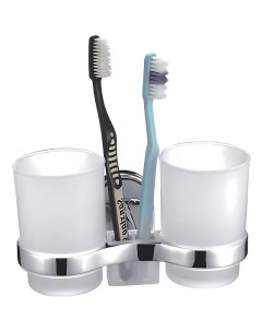 Стакан для зубных щеток двойной хром Frap