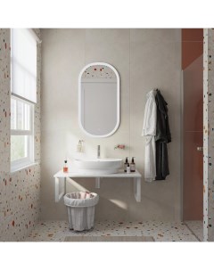 Мебель для ванной Элиста 100 белый мрамор с раковиной Самара 0116 Diwo